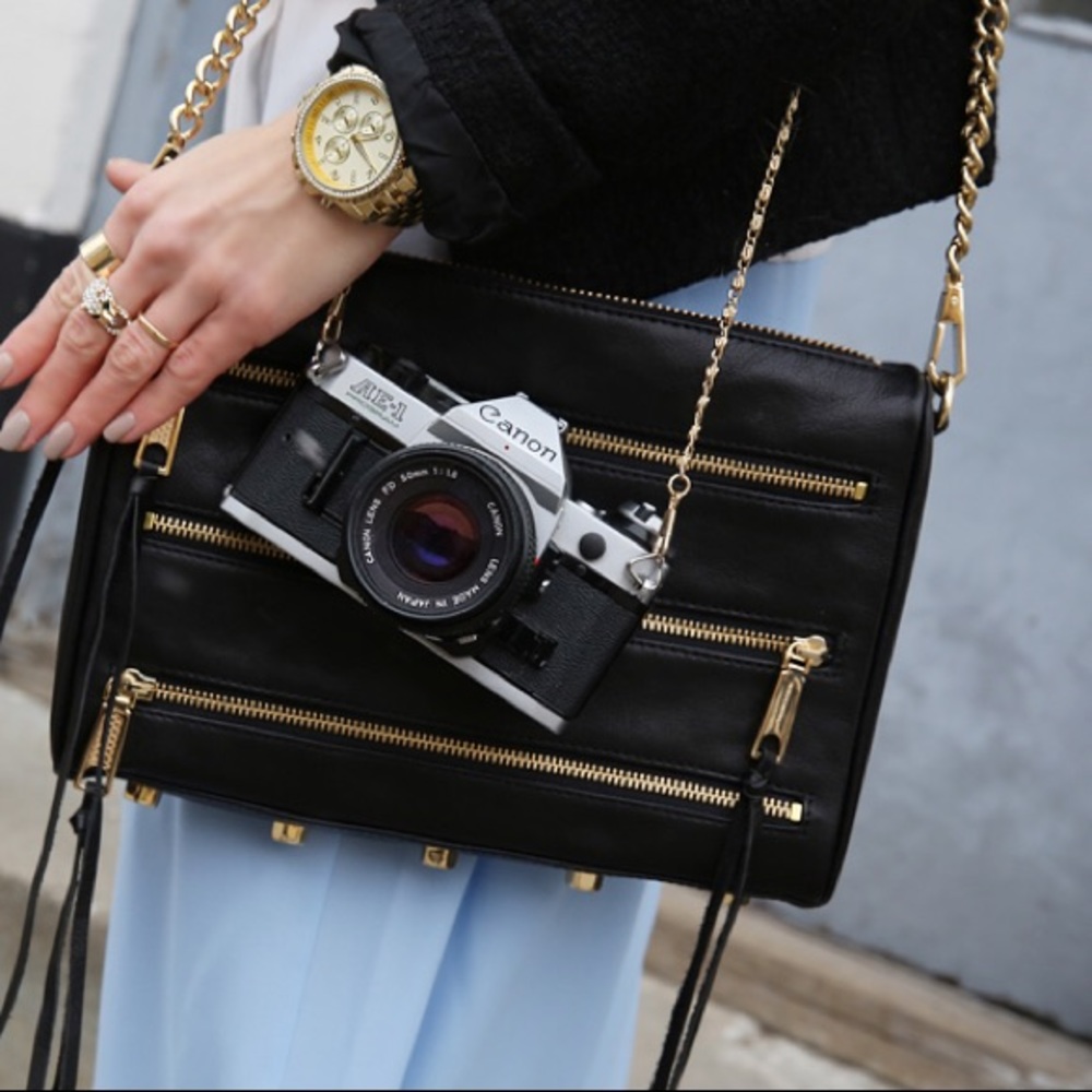 Rebecca Minkoff Zip Cross Body Bag - Black
